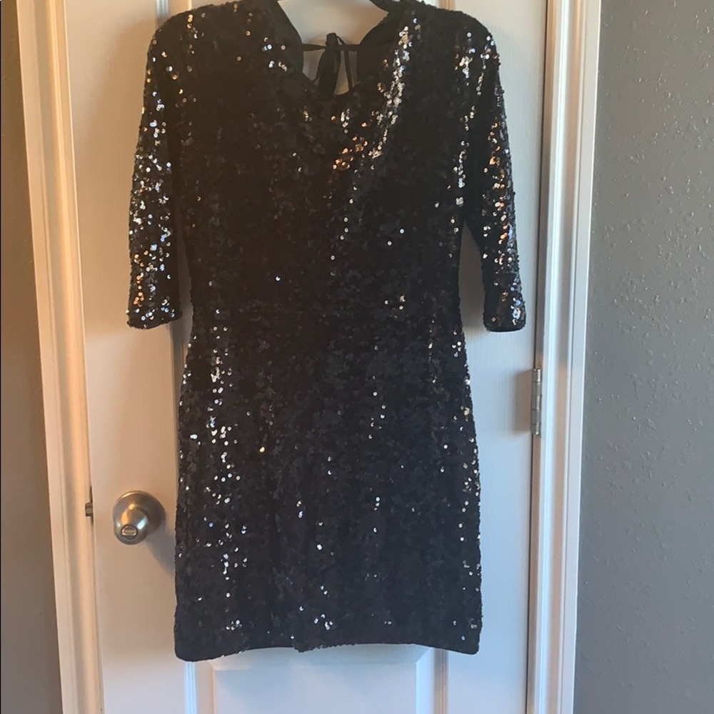 Black sequin dress